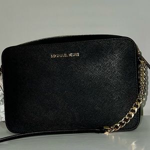 Michael Kors Leather Crossbody with Gold Hardware